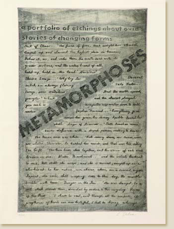 Metamorphoses 01: Title Plate by Elizabeth Delson