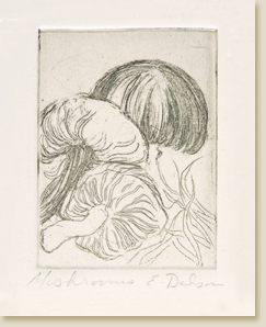 Miniatures 01: Mushrooms 1 by Elizabeth Delson